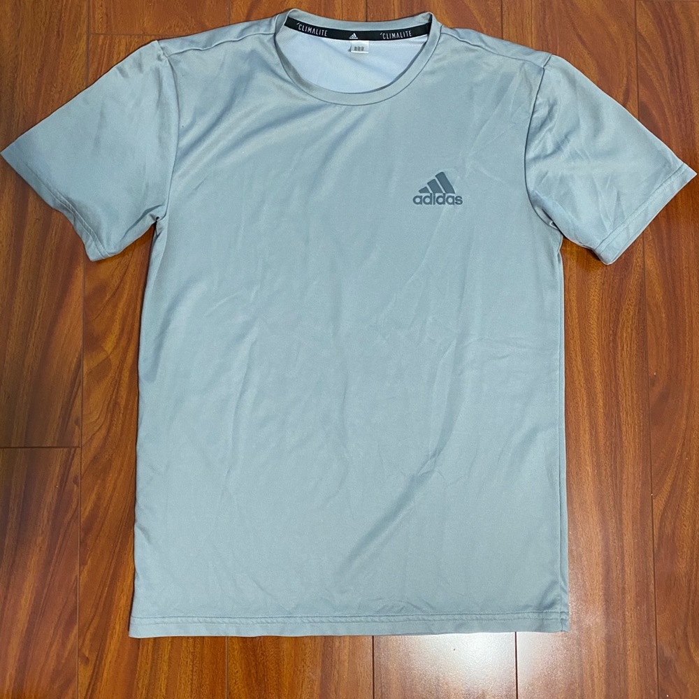 Adidas Climalite Mens Small Grey T Shirt